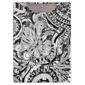 白黒の幾何学的アート15 クリップボード (正面)