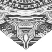 白黒の幾何学的アート15 テーブルクロス (アングル)