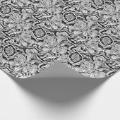 白黒の幾何学的アート15 ラッピングペーパー (角)