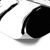 白黒の幾何学的アート20 ポスター (角)