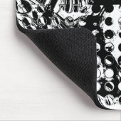 白黒の幾何学的アート20 マウスパッド (コーナー)