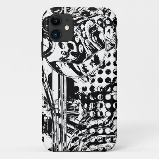白黒の幾何学的アート20 Case-Mate iPhoneケース (裏面)