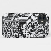 白黒の幾何学的アート20 Case-Mate iPhoneケース (裏面(横))