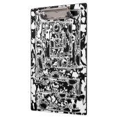 白黒の幾何学的アート25 クリップボード (左)