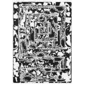 白黒の幾何学的アート25 クリップボード (裏面)