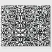 白黒の幾何学的アート25 ラッピングペーパー (フラット)