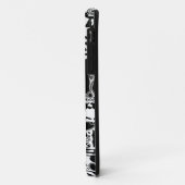 白黒の幾何学的アート25 Case-Mate iPhoneケース (裏面/左)