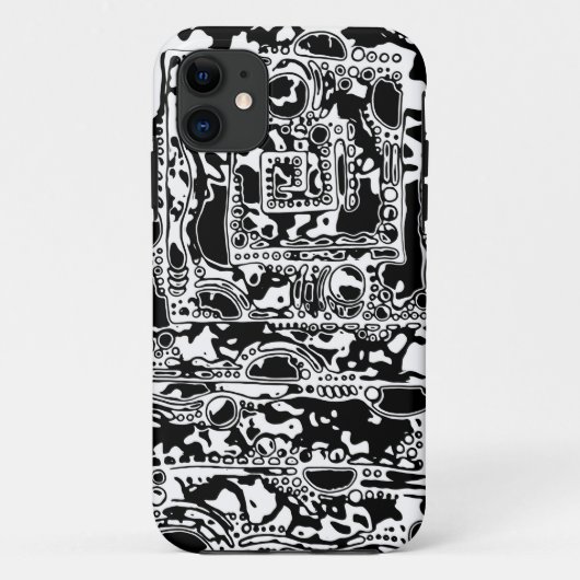 白黒の幾何学的アート25 Case-Mate iPhoneケース (裏面)