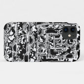 白黒の幾何学的アート25 Case-Mate iPhoneケース (裏面(横))