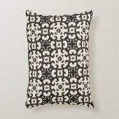 白黒の幾何学的シームレスなパターン投げP アクセントクッション (正面(垂直))