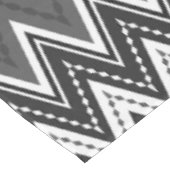 白黒の幾何学的ジグザグパターン テーブルクロス (アングル)