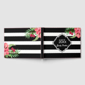 白黒の幾何学的ストライプなグラデーション ゲストブック (全面)