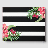 白黒の幾何学的ストライプなグラデーション ゲストブック (裏面)