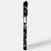 白黒の幾何学的スモーク抽象芸術モノグラム Case-Mate iPhoneケース (裏面 / 右)