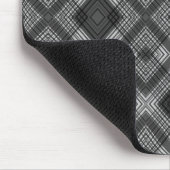 白黒の幾何学的ダイヤモンドパターン マウスパッド (コーナー)