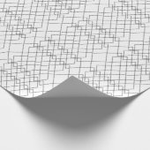 白黒の幾何学的ダイヤモンド ラッピングペーパー (角)