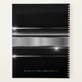 白黒の幾何学的デザイン プランナー手帳 (裏面)