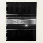 白黒の幾何学的デザイン プランナー手帳 (正面)