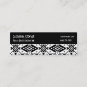 白黒の幾何学的パタモダンーン スキニー名刺 (正面)