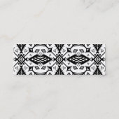 白黒の幾何学的パタモダンーン スキニー名刺 (裏面)