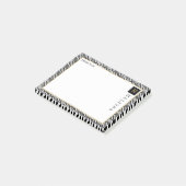 白黒の幾何学的パターモダンン ポストイット (アングル)