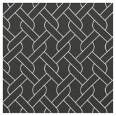 白黒の幾何学的パターンモダンプリント ファブリック (クローズアップ)