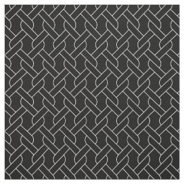 白黒の幾何学的パターンモダンプリント ファブリック