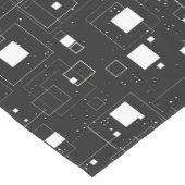 白黒の幾何学的パターン ショートテーブルランナー (コーナー)