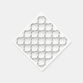 白黒の幾何学的パターン。 スタンダードカクテルナプキン (角)