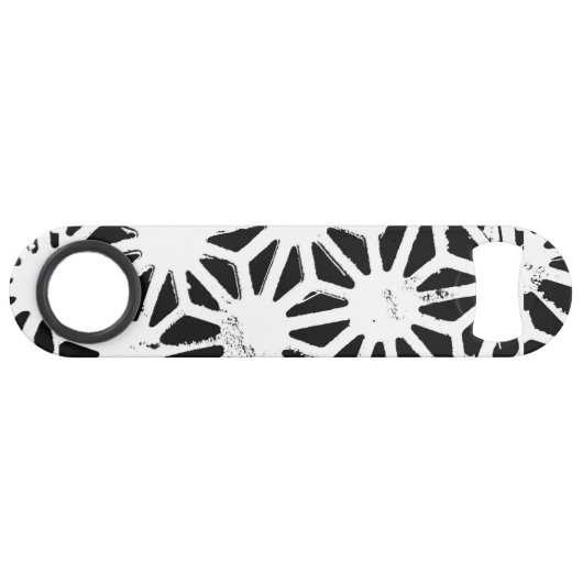 白黒の幾何学的パターン スピード栓抜き (正面(横))