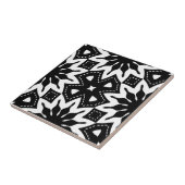 白黒の幾何学的パターン タイル (側面)