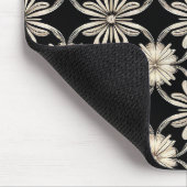 白黒の幾何学的パターン マウスパッド (コーナー)