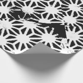 白黒の幾何学的パターン ラッピングペーパー (角)