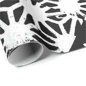 白黒の幾何学的パターン ラッピングペーパー (ロールコーナー)