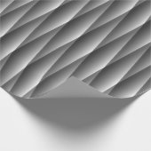 白黒の幾何学的パターン ラッピングペーパー (角)