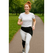 白黒の幾何学的パターン レギンス