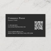 白黒の幾何学的パターン 名刺 (裏面)