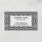 白黒の幾何学的パターン 名刺 (裏面)