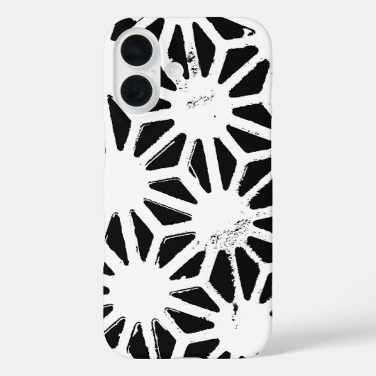 白黒の幾何学的パターン Case-Mate iPhoneケース (裏面)