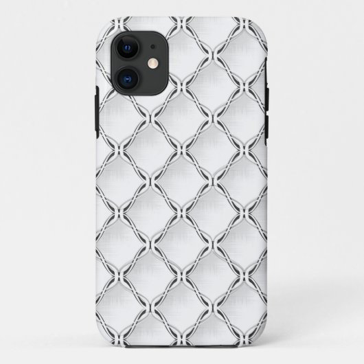 白黒の幾何学的パターン。 Case-Mate iPhoneケース (裏面)