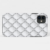 白黒の幾何学的パターン。 Case-Mate iPhoneケース (裏面(横))