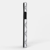 白黒の幾何学的パターン。 Case-Mate iPhoneケース (裏面/右)
