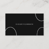 白黒の幾何学的ビユニークジカード 名刺 (正面)
