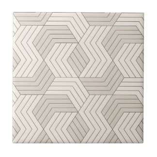 白黒の幾何学的ヴィンテージタイル タイル