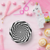 白黒の幾何学的紙丼 ペーパーボウル (パーティー)