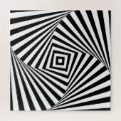 白黒の幾何学的錯覚ホログラフィック ジグソーパズル (横)