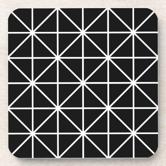 白黒の幾何学的 コースター (正面)