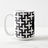 白黒の幾何学的 コーヒーマグカップ (左)