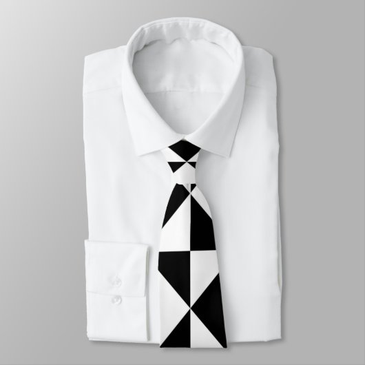 白黒の幾何学的 ネクタイ (タイ)