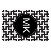 白黒の幾何学的 マグネット (横)